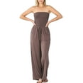thumbnail image 2 of Seductiva Women's Casual Loose Overalls Jumpsuits Sleeveless Wide Leg Long Pant Rompers with Pockets, 2 of 6