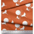 thumbnail image 3 of Soimoi Silk Fabric Bamboo Tree,Moon & Stork Bird Print Fabric by The Yard 42 Inch Wide, 3 of 3