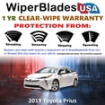 thumbnail image 2 of 2019 Toyota Prius Beam Wiper Blades Wipers w/1yr Warranty (Set of 3) w/Rear Wiper (WiperBladesUSA), 2 of 5