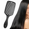 thumbnail image 3 of Cepillo de pelo ventilado shamjiam para desenredar el cabello Negro, 3 of 8