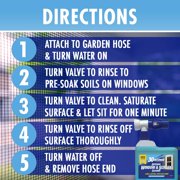 30 SECONDS Outdoor Window & Screen Cleaner - No Screen Removal, Hose End Spray - 5 Pack