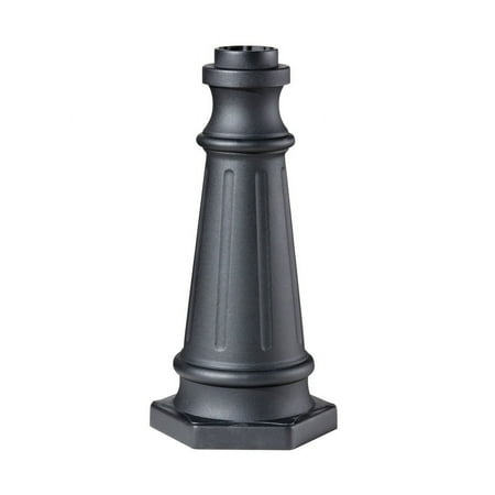 Postbase BK-Generation Lighting-Feiss Lighting-Accessory-19.5 Inch Post Mount Base-Black Finish