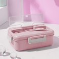 thumbnail image 4 of Children'S Lunch Box, Lunch Box with Compartments, Leak-Proof Lunch Box, Snack Box, Microwave Heating for School/Work/Picnic Travel (Pink), 4 of 5