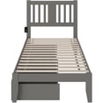 thumbnail image 4 of AFI Tahoe Lit Simple TG en Bois Massif avec 2 Tiroirs de Rangement et Chargeur USB Gris, 4 of 9