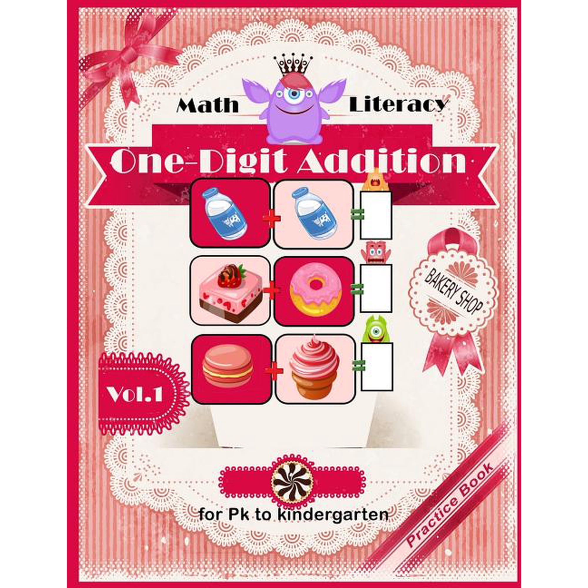 Math Literacy for Children Math Literacy One-digit Addition Practice book for Pk to kindergarten: Easy Math for Children Workbook, Book 1, (Paperback)