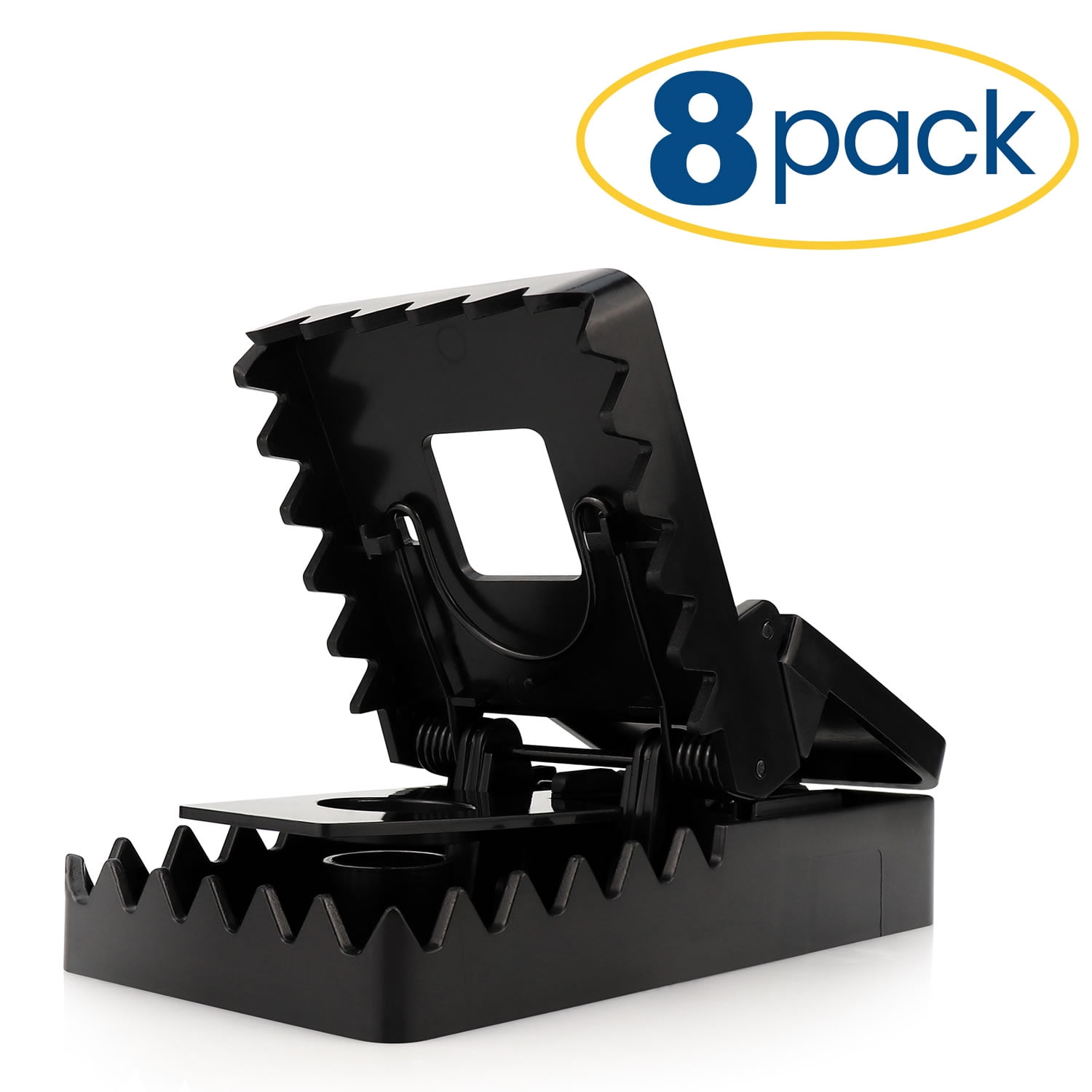 eXuby Jaws Extra Large Rat Traps (8 Pack) Kills With Powerful Steel Spring Setup in Seconds