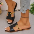 thumbnail image 2 of Avtoify Summer Flats Shoes Women Casual Versatile Plus Size Textured Comfortable Beach Sandals, 2 of 10