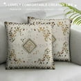 thumbnail image 3 of Creowell  -Pillow Cases, Beige Boho Aztec Diamond Bohemian Pattern Printed on Ivory Cream, Soft Pillowcases,Multi-Size, 3 of 5
