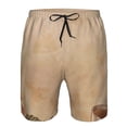 thumbnail image 3 of Goofa Engraved Coffee On Kraft Paper Printed Mens Swim Trunks Summer Quick Dry Short Beach Swimwear Bathing Suits-Small, 3 of 9