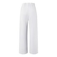 thumbnail image 5 of Women Fashion Elastic Waist Wide Leg Pants For Elastic Waist Loose Comfy Casual Pants Pockets Pants Womens Casual Pants Petite Length Sweat Track Pants Womens plus Sweatpants Business Casual Pants, 5 of 5