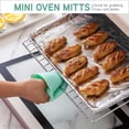 thumbnail image 4 of COOK WITH COLOR Silicone Oven Mitts and Pot Holders Set with Soft Quilted Lining, Mint, 6-Piece, 4 of 9