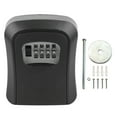 thumbnail image 1 of Caja de seguridad con cerradura de combinación para llaves de casa, de gran capacidad, color negro, para montar en la pared, 1 of 14