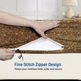 thumbnail image 3 of Twin-XL Size Zippered Closure Fitted Sheet (39" x 80"), 1-Piece Bottom Sheet, 800 Thread Count 100% Egyptian Cotton, Fits Up to 15" Deep Mattress, Color Leopard Solid, 3 of 6