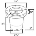 thumbnail image 3 of AQ Lighting Metal & Composite Well Light with Open Face Cover in Satin Nickel, 3 of 3