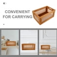 thumbnail image 3 of BESTYASH Vintage Style Khaki Wood Storage Basket with Handles Rectangular Wood Crate for Pantry and Books, 3 of 6