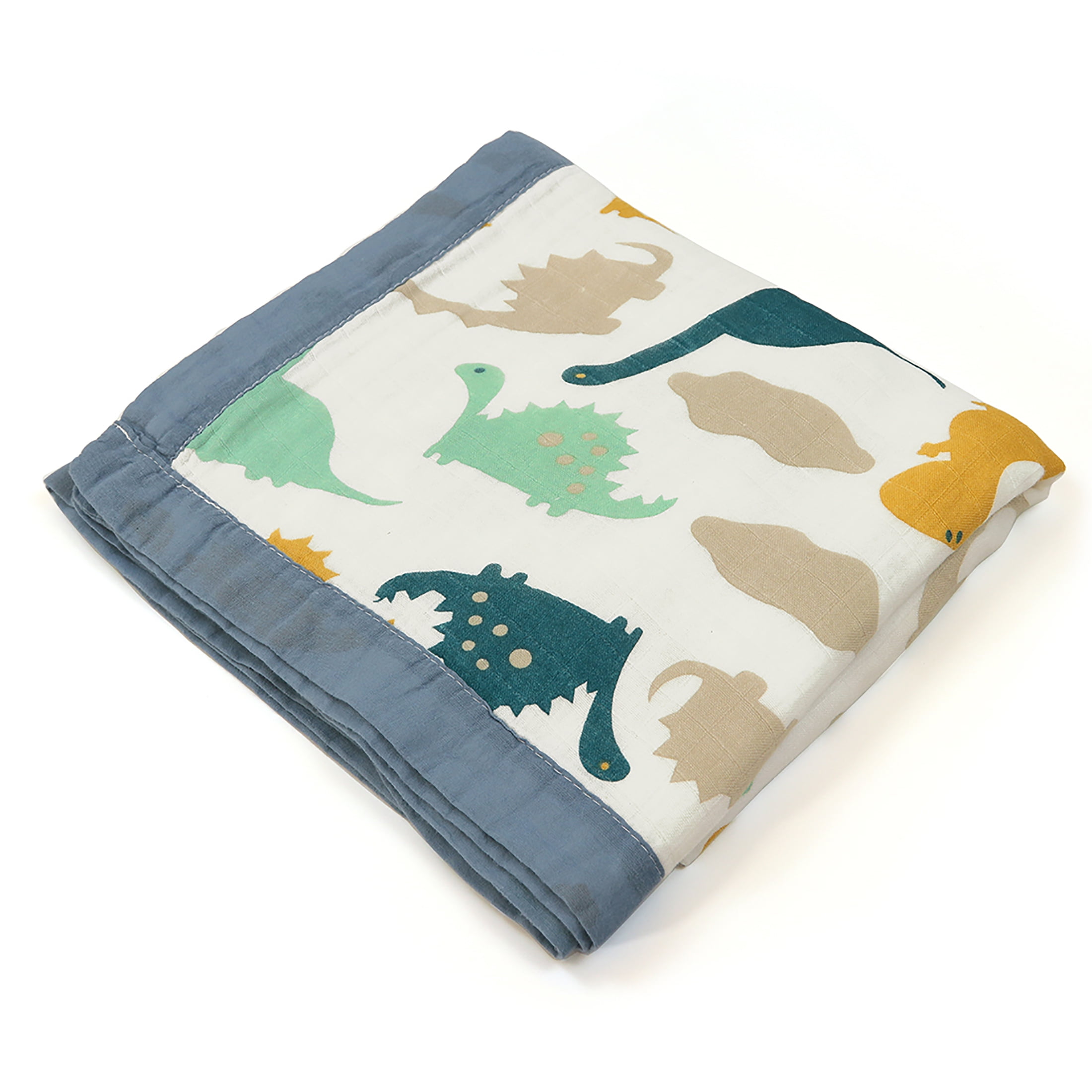 Premium 4 Layer Thick Baby Muslin Swaddle Blanket, Dino Toddler Bath