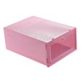 thumbnail image 2 of Caja de almacenamiento de zapatos apible, organizador de zapatos de plástico y contenedor con tapas frontales transpentes pa empuj y fác rosado Soledad Estuche plegable para cajón de zapatos, 2 of 10