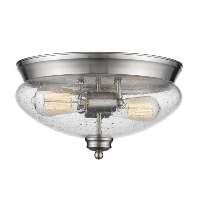 Z-Lite Amon 2 Light Montage Affleurant en Nickel Brossé