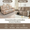 thumbnail image 4 of UPONRAY Waterproof Recliner Couch Covers, Non-Slip 3 Seater Recliner Chair Covers, Washable Furniture Protectors Reclining Chair Cover for Kids Pet Dog(3 Seater,Light Coffee), 4 of 7
