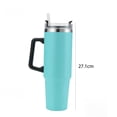 thumbnail image 1 of Taza De Aislamiento De Coche Taza de agua para coche de 40 onzas, taza de aislamiento de paja, taza de café para vehículo con asa (verde) Hugtrwg Para Estrenar, 1 of 7