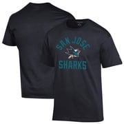 Men's Champion Black San Jose Sharks Primary Logo Jersey T-Shirt