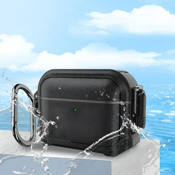 GJX Case for Earbuds Pro 2 Case Cover with Lock Protective Cover Compatible for Earbuds Pro 2nd 1st Generation Waterproof Dustproof (Black)