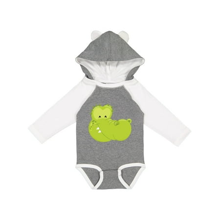 

Inktastic Cute Alligator Head Gift Baby Boy or Baby Girl Long Sleeve Bodysuit