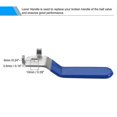 thumbnail image 3 of Lever Handle Iron Chrome Plated Replacement Quarter Turn With Plastic Grip Blue For Dn25 Ball Valve, 3 of 4