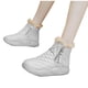 thumbnail image 1 of Zapatos para mujer, de moda, informales, lisos, con cordón, forro polar, cálidos, botas de nieve, zapatillas para correr, botas vaqueras., 1 of 5