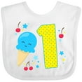 thumbnail image 3 of Inktastic Ice Cream First Birthday in Blue Boys or Girls Baby Bib, 3 of 4