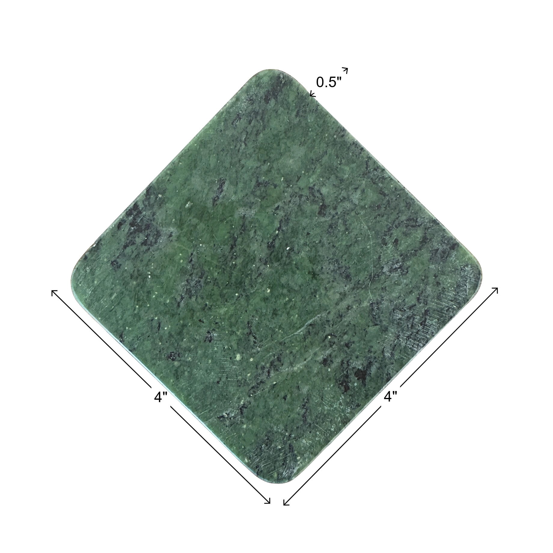 Evergreen Luxury Green Marble Drink Coasters Set of 4