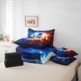 thumbnail image 6 of Erosebridal Football Ball Games 7-Piece Twin Bedding Sets For Kids Boys,Soccer Games Sport Theme Bedding Comforter Set,Reversible Black, 6 of 7