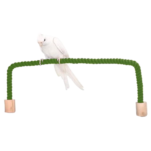 Bird Perch Cotton Rope Hanging Bendable Parrot Perch Stand Bird Standing Stick