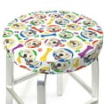 thumbnail image 3 of Kdxio Cartoon Labrador Retriever Print Stool Covers Round,Stretch Round Bar Stool Covers Washable Bar Stool Cushion Slipcover for 12-15 Inch Chair, 3 of 7
