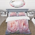 thumbnail image 2 of Designart "Perfect Pink Peony II" Floral Bedding Covert Set - Traditional Pink Bed Set With 2 Shams, 2 of 6