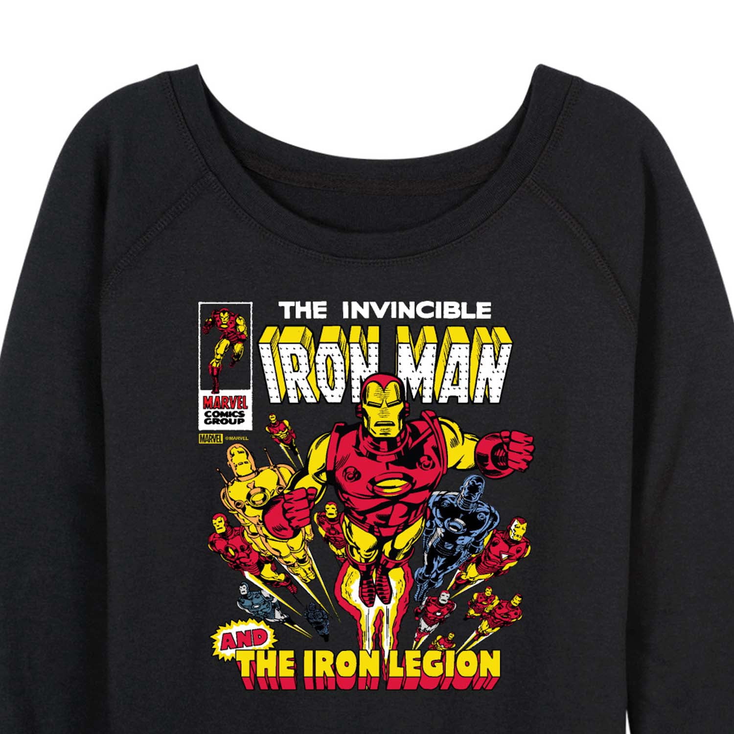 Marvel Iron Man - Comic Book Cover - Women's French Terry Pullover Sweatshirt