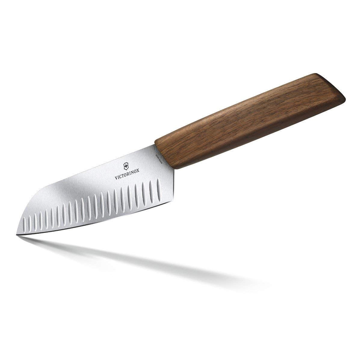 Victorinox 6.9050.17KG Modern Santoku Knife, 7", Walnut Wood