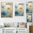 thumbnail image 4 of Designart "Beige And Blue Mums In Bloom II" Mums Floater Framed Canvas Prints, 4 of 5
