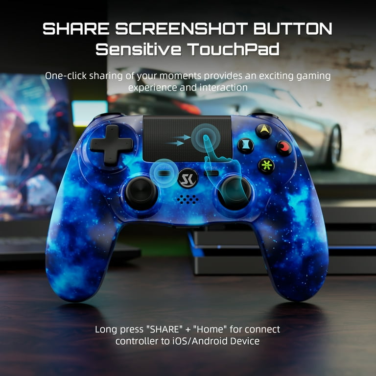 CHENGDAO Wireless Controller for Playstation 4 with Double Shock 6 Axis Control Rechargeable Battery