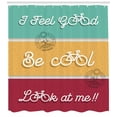 thumbnail image 3 of Ambesonne Saying Shower Curtain, Words with Bike Outlines, 69"Wx84"L, Multicolor, 3 of 3