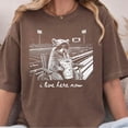 thumbnail image 5 of I Live Here Now Funny Raccoon Football Shirt for Women Game Day Tailgate Tee for Football Mom Espresso Shirt Large, 5 of 7