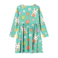 thumbnail image 4 of EGNMCR Robe à Manches Longues Col Rond Filles Robe Extensible à Manches Longues Robe Évasée Patineuse Robe de Récital Scolaire Robe à Manches Longues Col Rond Fille Robe en Polyester, 4 of 6