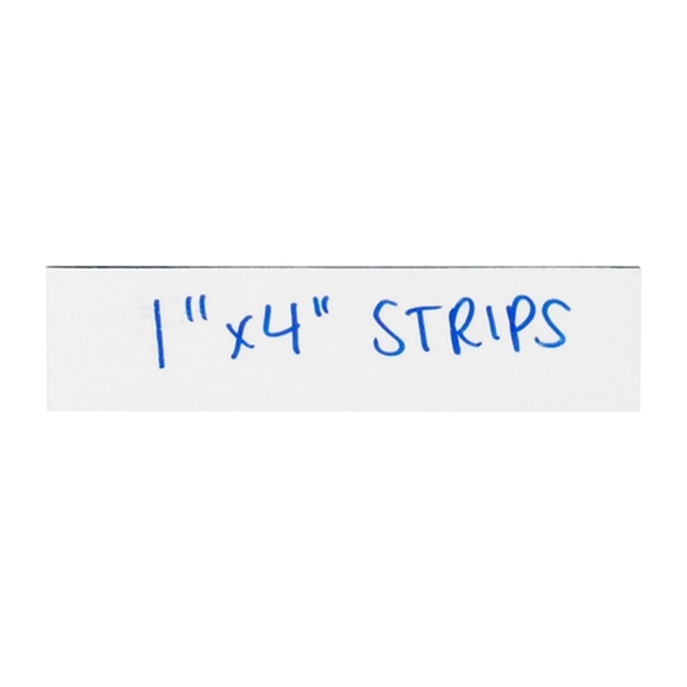 Partners Brand White Warehouse Labels, LH172, Magnetic Strips 1" x 4", Case of 25