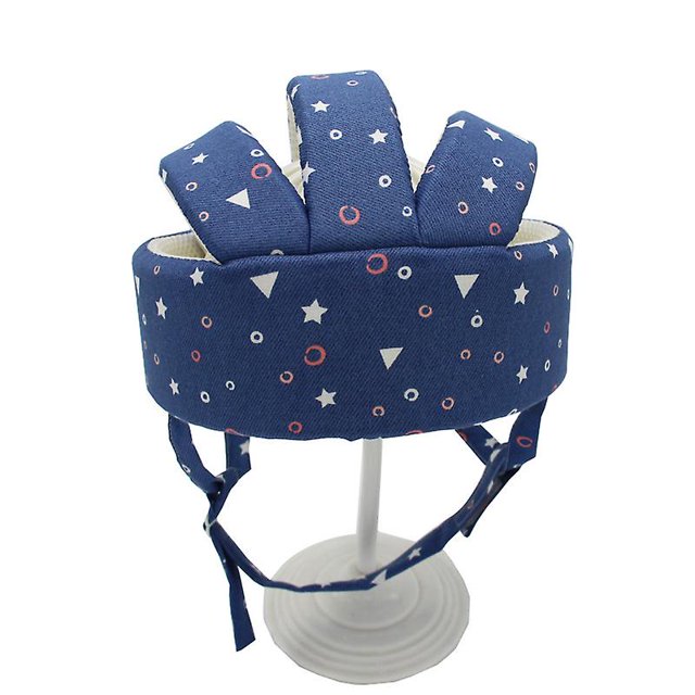Gorro de seguridad para bebé CHAO ajustable azul estrellado 43 cm a 60 cm