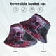thumbnail image 2 of Fotbe Gothic Red Skull Cemetery Sombrero Tipo Pescador con Estampado – Sombrero de Sol de Algodón de Moda para Playa, Golf, Pesca, 2 of 6