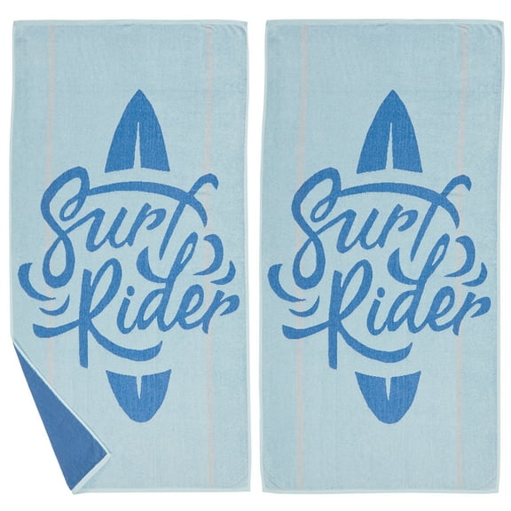 100% Cotton Jacquard 2 Pack 30" x 60" Printed Beach & Pool Towels