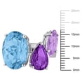 thumbnail image 2 of Everly Women's 10ct TGW Sky Blue Topaz Amethyst and Pink Amethyst Sterling Silver Open Ring, 2 of 10