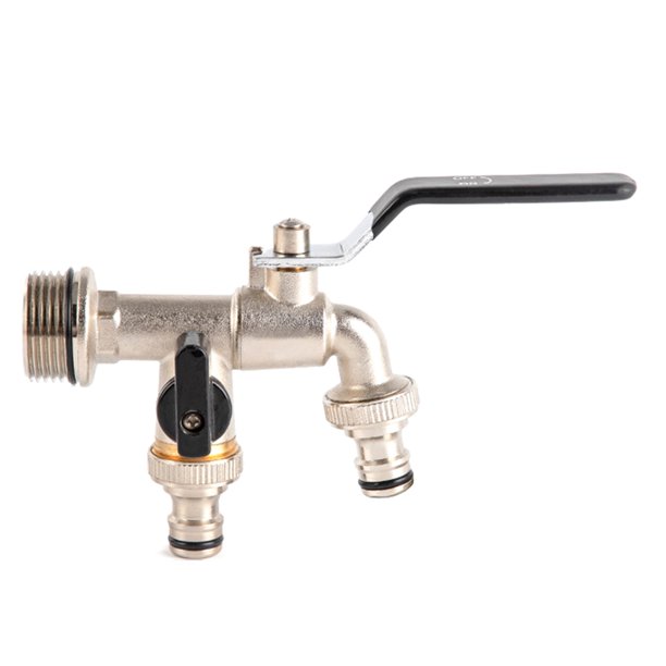 Manfiter IBC Tote Tank Winterizing Brass Drain Adapter, Garden Hose