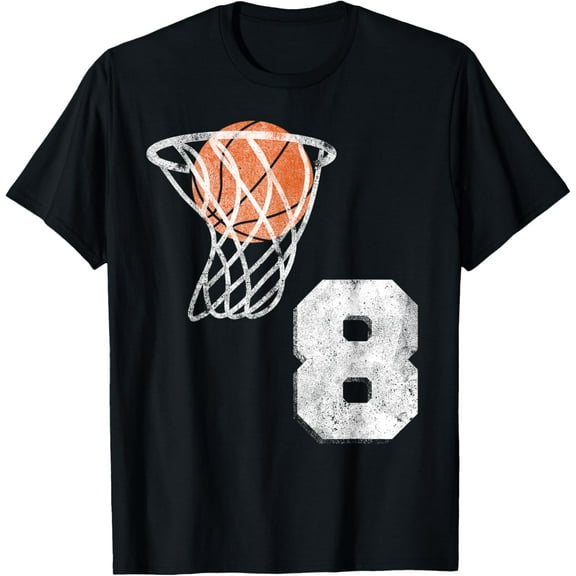 Vintage Basketball Jersey Number 8 T-Shirt Player Number T-Shirt