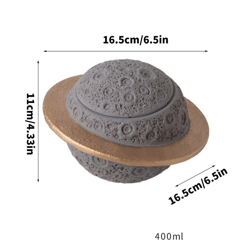 lanema Portland Cements Pet Cremation Urn Modern Planet Memorial Ashes Holder For Home Garden Backyard Tributes Display